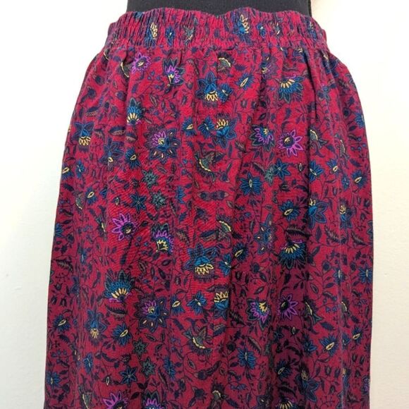 VTG Maggie Lawrence Cottagecore Prairiecore Garden Girl Boho Button Skirt LG - Picture 7 of 9